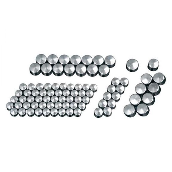 Kuryakyn 2442 Motorcycle Accessory: Kool Kaps Engine Bolt Head Covers/Topper Caps for 1/4" Hex Head Bolt (Uses 7/16" Wrench), Chrome, Pack of 10