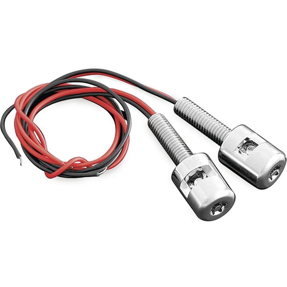 Kuryakyn LED License Plate Bolts Chrome w/Clear Accent Light (9199)