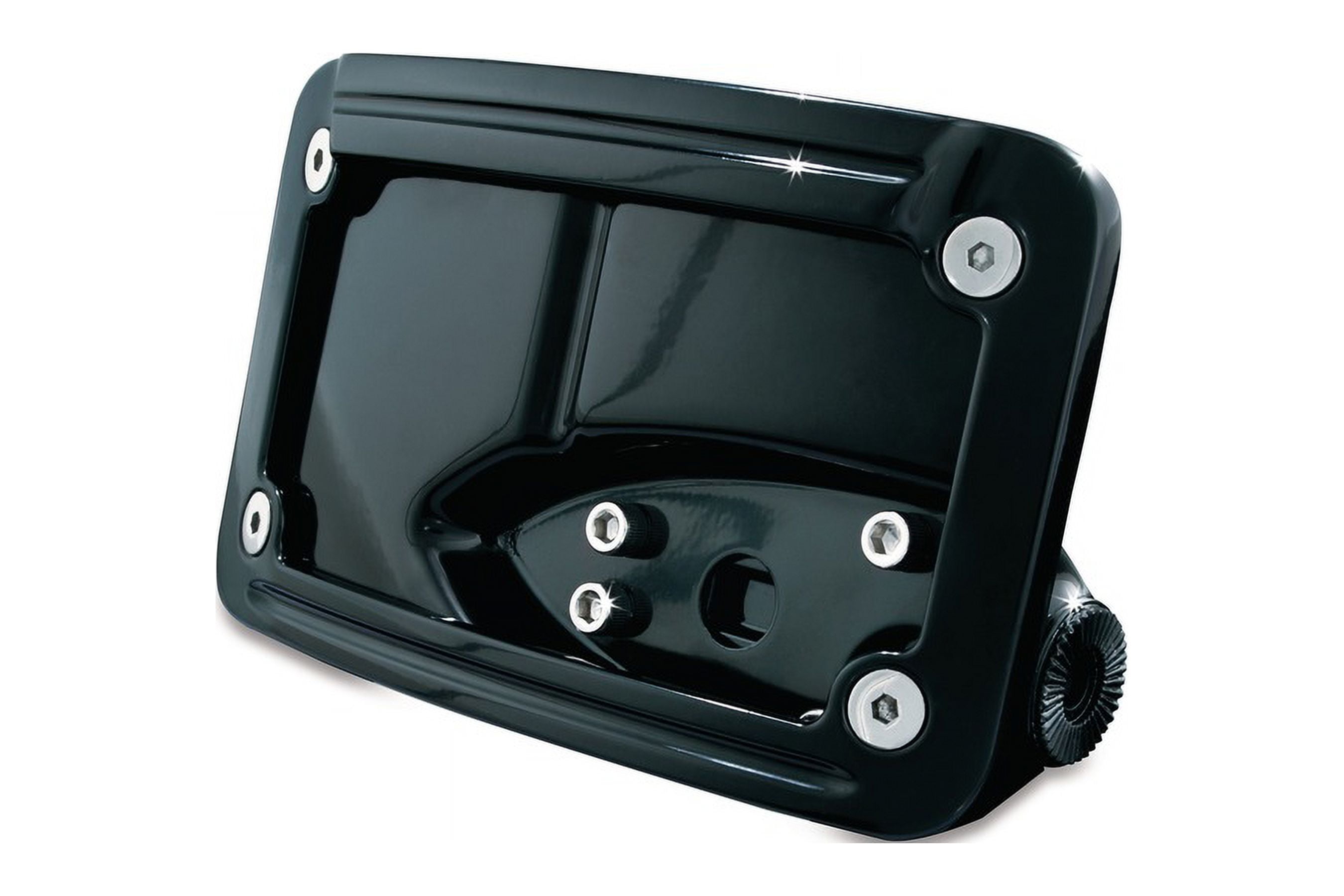 Kuryakyn Lighted Curved Vertical Side Mount License Plate Holder 9251