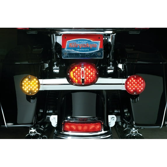 Kuryakyn Low-profile Panacea Taillight Lens with Tag Light Window Smoke   5426