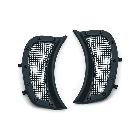 Kuryakyn Mesh Headlight Vent Accents for Road Glide, Satin Black
