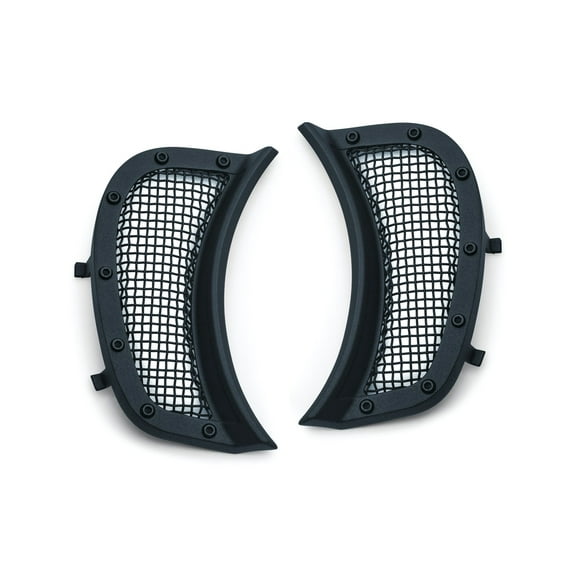 Kuryakyn Mesh Headlight Vent Accents for Road Glide, Satin Black