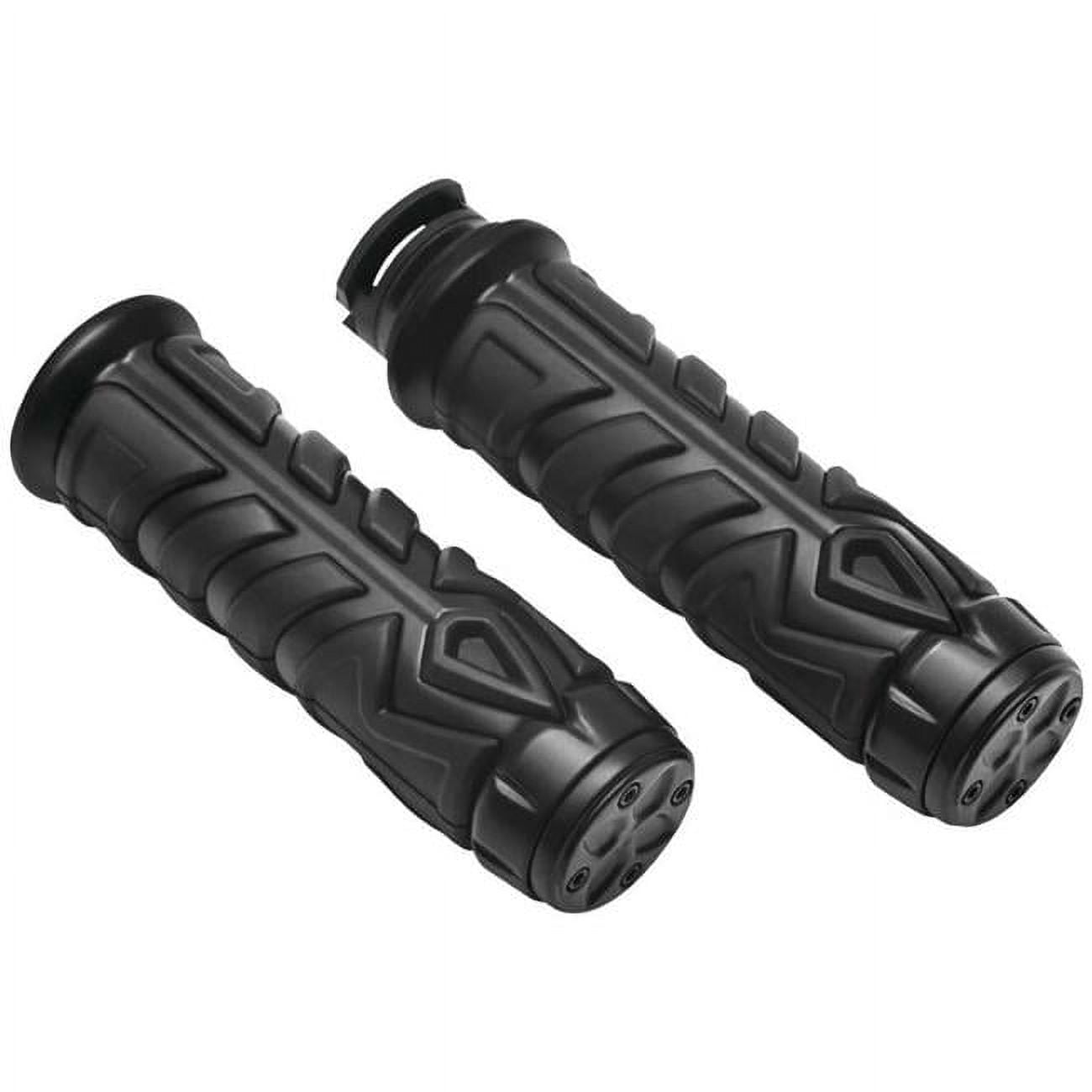 Kuryakyn Motorcycle Handlebar Accessory: Spear Hand Grips For 2015-19 Indian Scout Motorcycles, Satin Black, 1 Pair 5634
