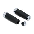 thumbnail image 1 of Kuryakyn Motorcycle Handlebar Accessory: Thresher Grips With End Caps, Universal Fit For 1" Diameter Handlebars, Chrome, 1 Pair 5948, 1 of 4