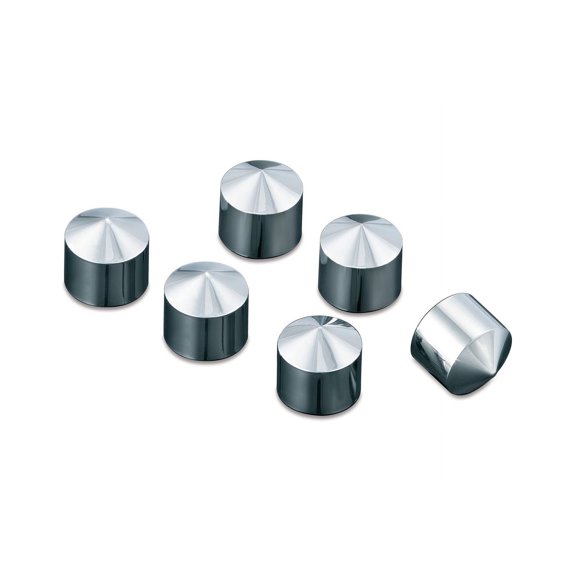Kuryakyn 8693 Motorcycle Accent Accessory: Peaked Rocker Box Bolt Cover Caps for 1999-2019 Harley-Davidson Motorcycles, Chrome, Pack of 6