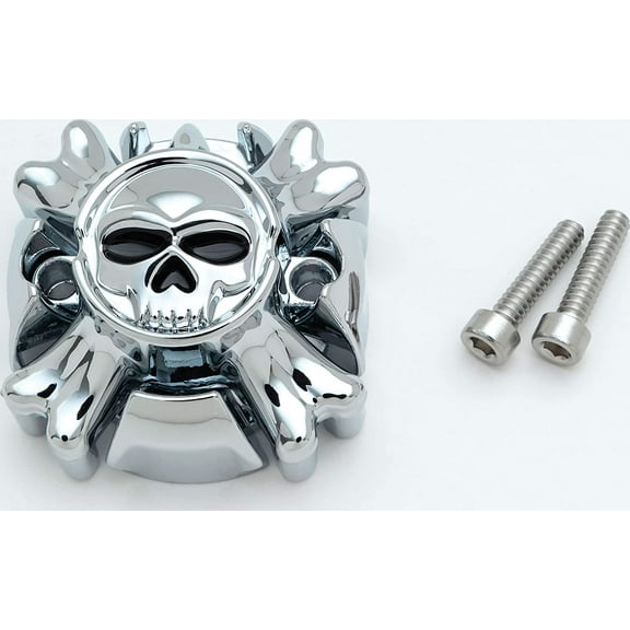 Kuryakyn Replacement Zombie Grip Emblems Without Throttle Boss Chrome