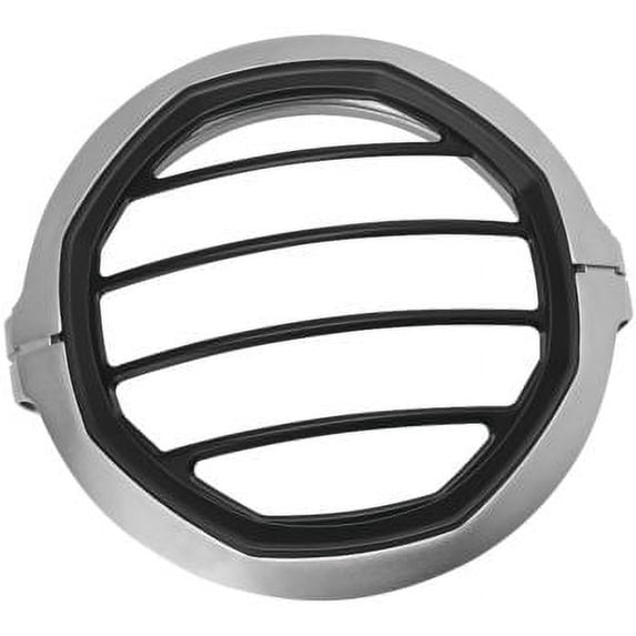 Kuryakyn Silver Black Dillinger Headlight Trim Ring 5 3/4" for Harley 11-13 FXS, 08-11 FLSTSB, 99-06 FXST/I, 99-09 FXSTB/I, 94-99 FXSTC, 13-17 FXSB, 16-17 FXSE, 94-17 Dyna Models 6687