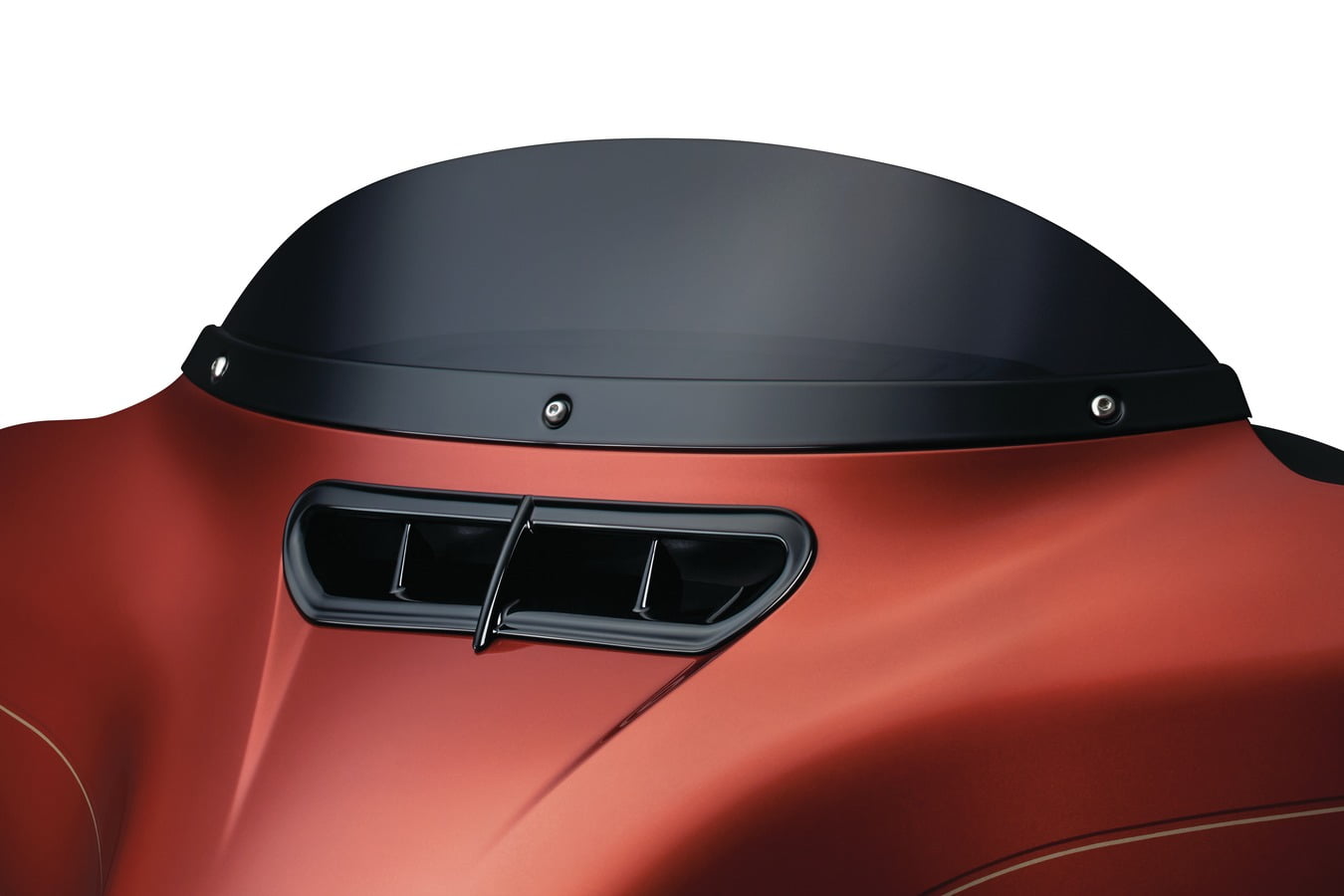 Kuryakyn Smooth Windshield Trim for '14-'20 Touring & Tri Glide, Gloss Black