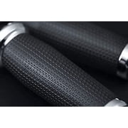 Kuryakyn Thresher Handlebar Grips For Throttle And Clutch Kawasaki, Suzuki, Victory & Yamaha Motorcycles, Chrome, 1 Pair 5946