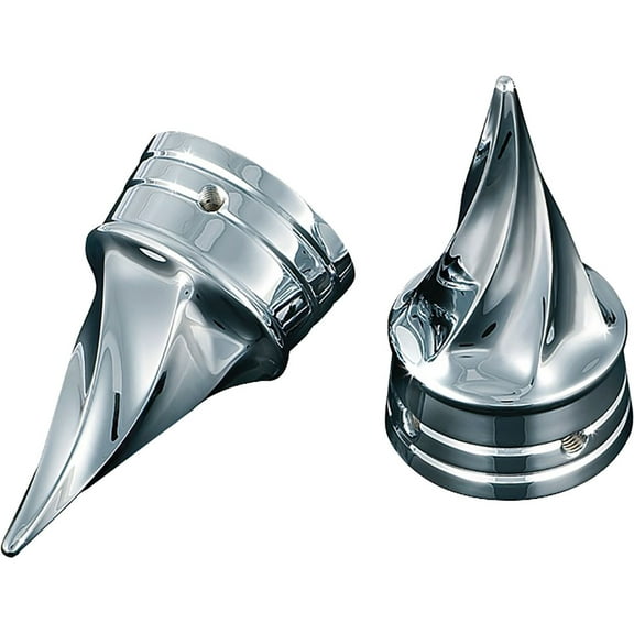 Kuryakyn Twisted Front Axle Caps Compatible for Harley-Davidson Dyna Fat Bob - FXDF 2017 Street Motorcycle Accessories