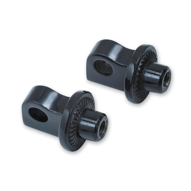 Kuryakyn 8886 - Adattatori Scanalati Per Poggiapiedi E Pedane Harley-Davidson XL 2010-2019 (Nero Lucido, Coppia Anteriore) - Personalizzazione E Comfort Per La Tua Moto.