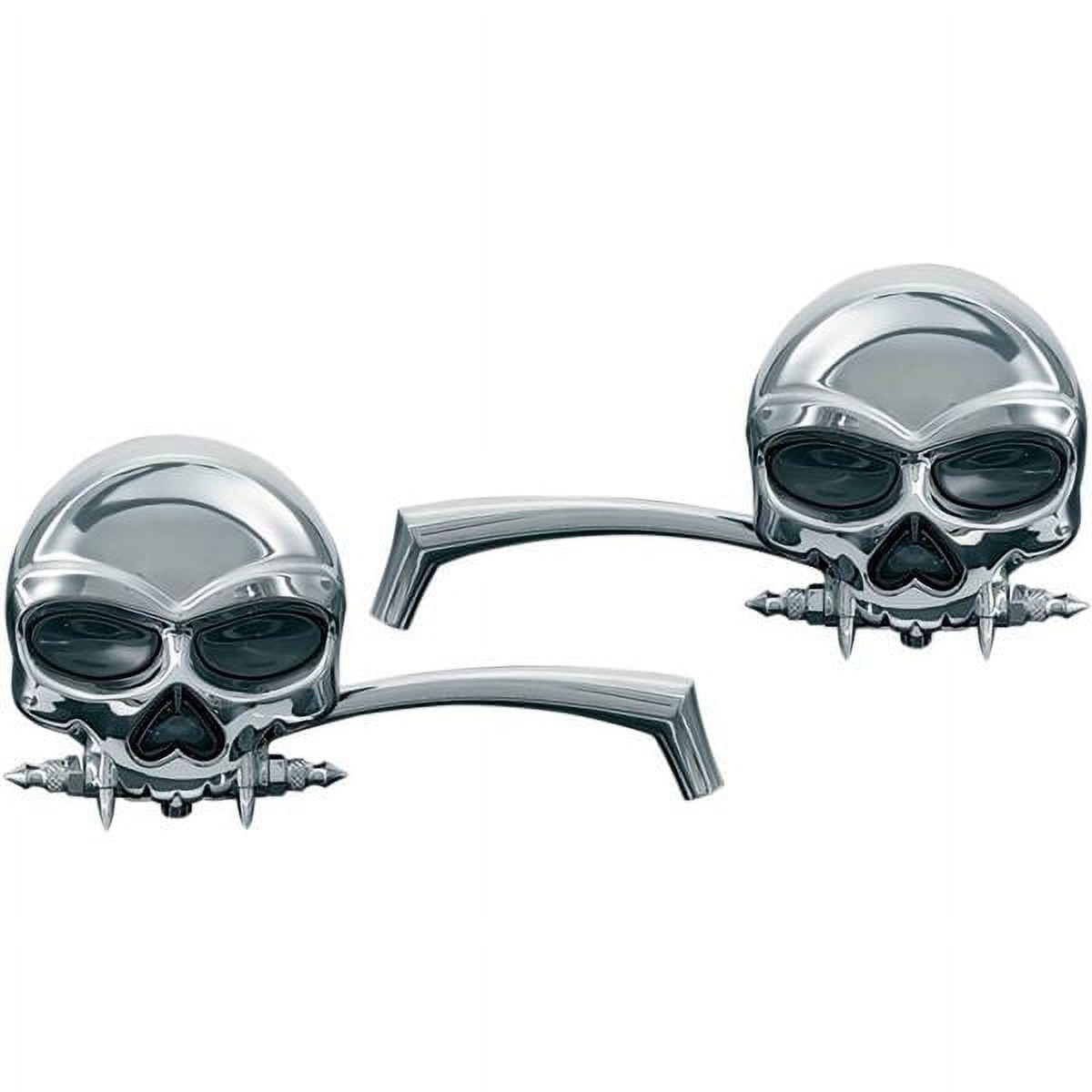 Kuryakyn Zombie Skull Chrome Mirrors (1450) - Walmart.com