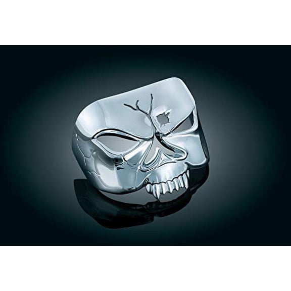 Kuryakyn 9009 Motorcycle Accent Accessory: Zombie Skull Taillight Cover for 1973-2019 Harley-Davidson Motorcycles, Chrome