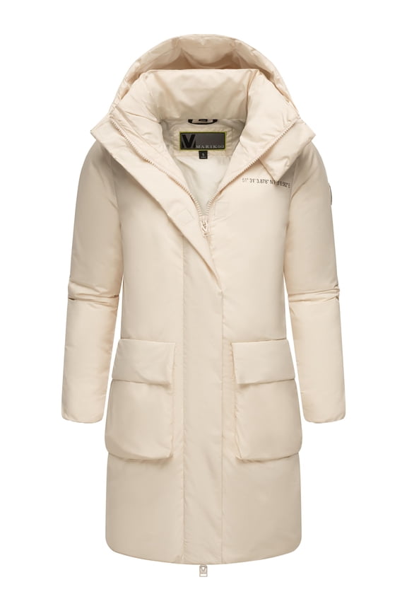 Women's Mid-Length Winter Coat with Hood - Weather-Resistant - Nanami XVI