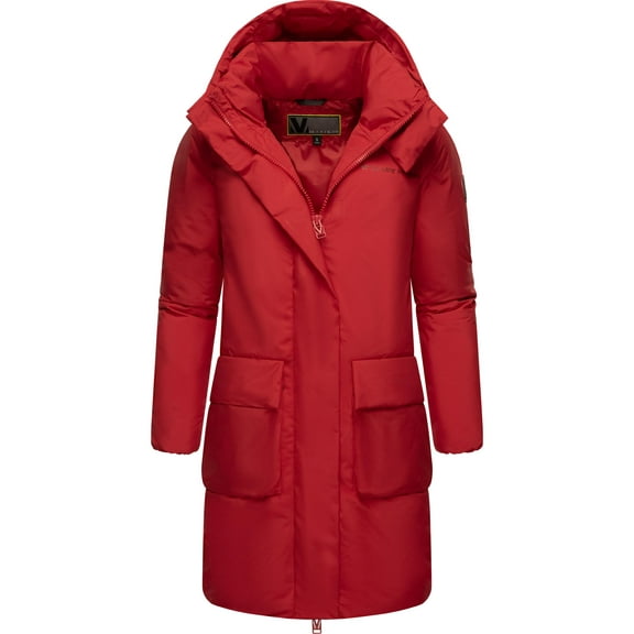 Marikoo Women's Mid-Length Winter Coat with Hood - Weather-Resistant - Nanami XVI
