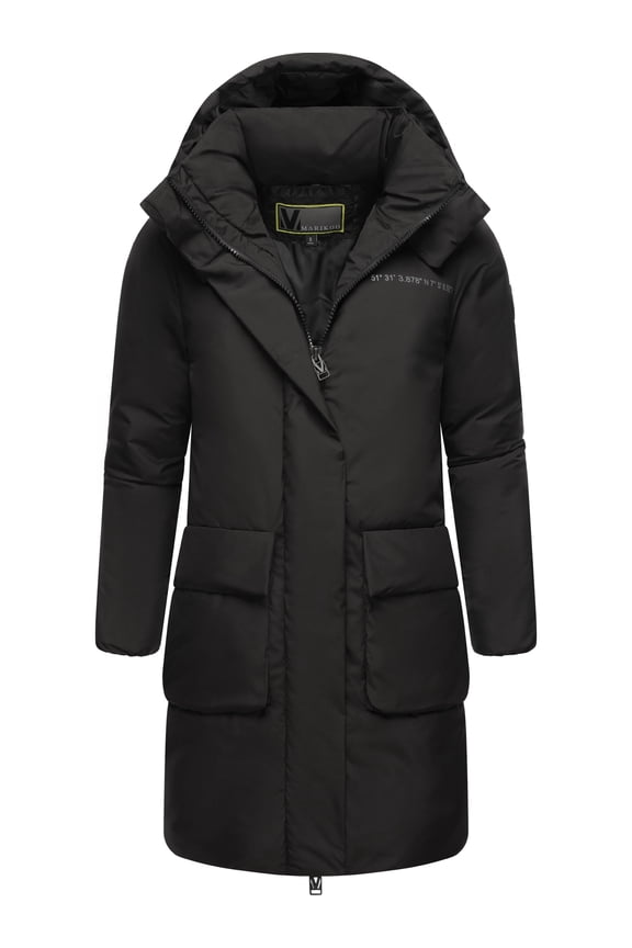Women's Mid-Length Winter Coat with Hood - Weather-Resistant - Nanami XVI