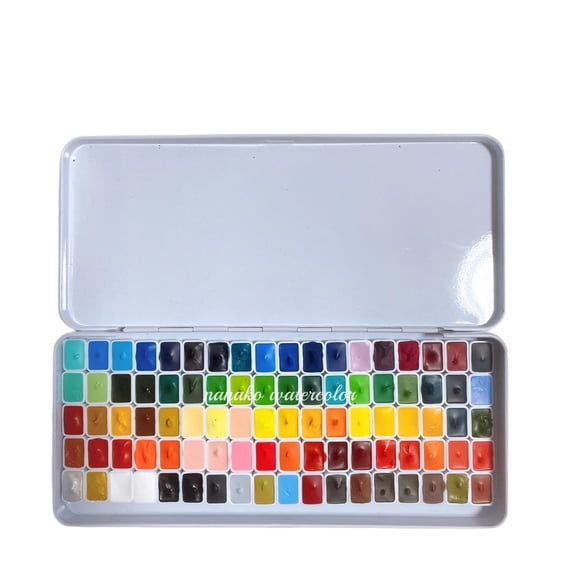 Kusakabe expert for watercolor paint set Handmade 90 color 0.5ml iron box