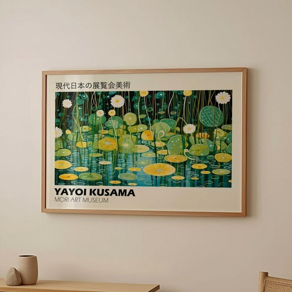 Kusama Poster - Japandi Gallery Wall Art As Yayoi Kusama Print, Abstract Inspired Kusama Poster, Japanese Wall Art Wall Art, Modern Wall Decor, 24x36 UNFRAMED