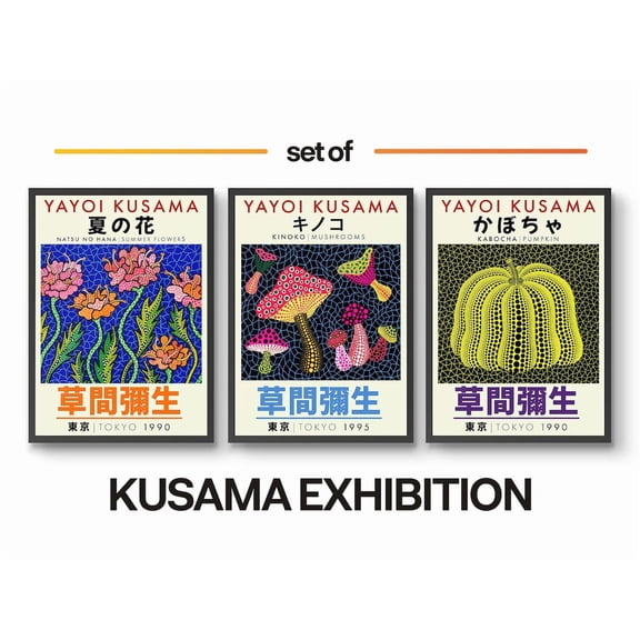 Kusama Posters Boho Poster Bedroom Lounge Study Available Modern Decor, Poster Only