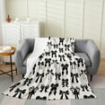 thumbnail image 1 of Kuscheln Bow Blanket Black Plush Throw Blanket, Kids Boys Girls Decor Cute Bowknot Flannel Fleece Blanket Microfiber Girls Bow Bedroom, 1 of 7