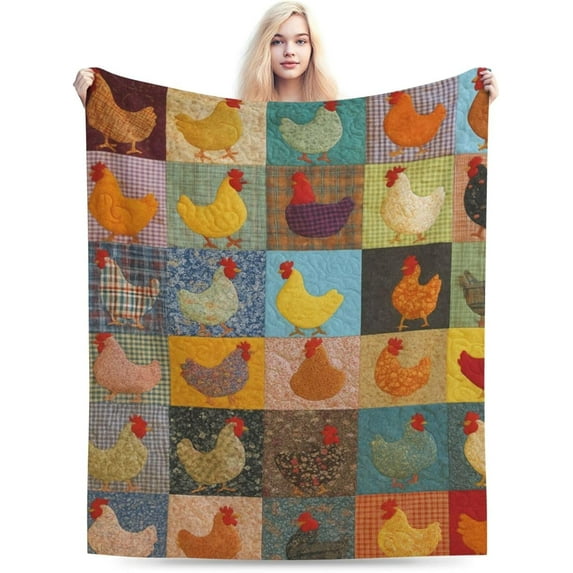 Kuscheln Chickens Throw Blanket Soft Lightweight Warm Fluffy All Season Flannel Blankets for Bed Living Room Home Decor
