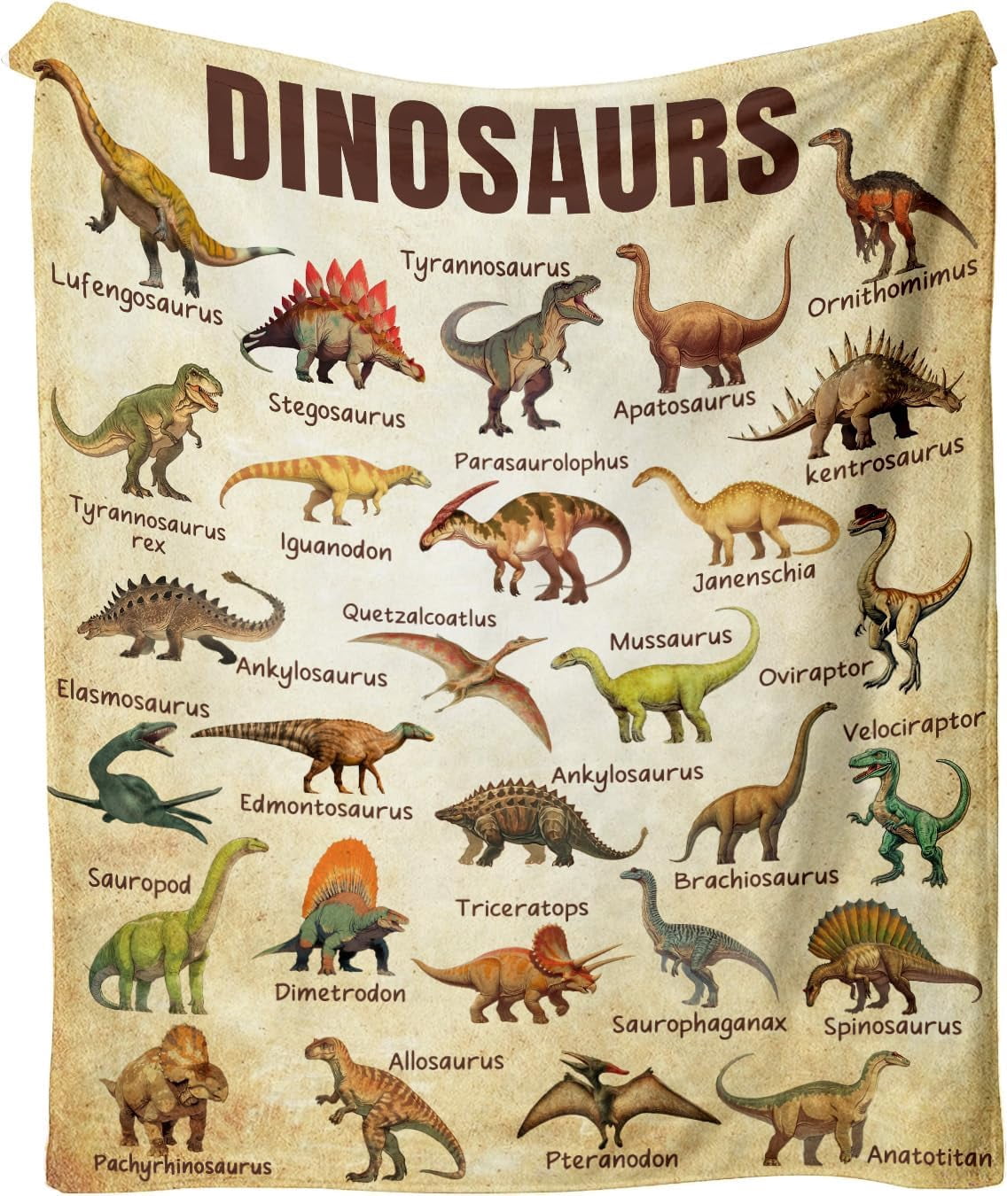 Kuscheln Dinosaur Blanket, Educational Gifts for Dinosaur Lovers Children Boy Girl, Dinosaurs Throw Blanket Ultra-Soft Skin-Friendly for Sofa Bed Home Dino Room Decor