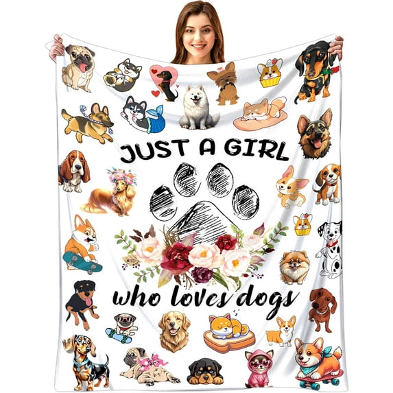 Kuscheln Dog Blanket Gifts for Girls Women, Dogs Blankets Gifts for Dog Lovers, Dogs Birthday Gifts Decor Throw Blanket