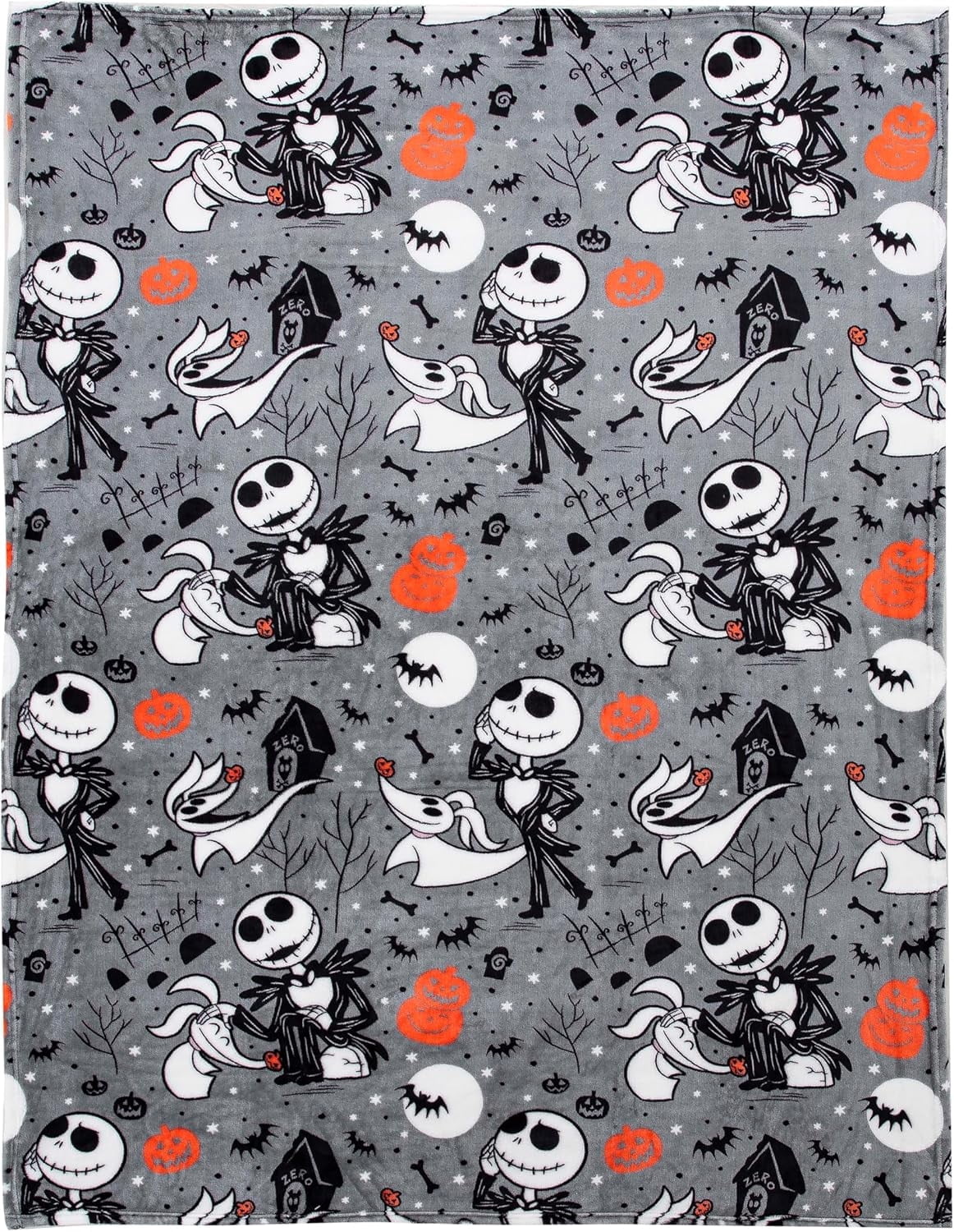 Kuscheln Halloween Throw Blanket, Nightmare Before Christmas Silk Touch Throw Blanket, Soft Cozy Fleece Blankets for Women Men, Ideal Halloween Gifts, 50x60