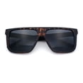 thumbnail image 1 of Kush Brush Logo Mens 90s Flat Top Horn Rim Plastic Urban Sunglasses [Matte Tortoise - Black], 1 of 8