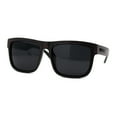 thumbnail image 1 of Kush Brushed Plastic Wood Grain Iconic Horn Rim Sunglasses Brown, 1 of 4