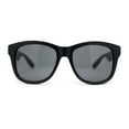thumbnail image 1 of Kush Dark Mens Round Horn Rim Sport Plastic Retro Sunglasses Matte Black - Black, 1 of 4