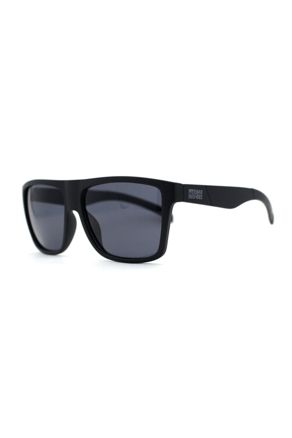 Kush Flat Top Horn Sport Plastic Sunglasses Matte Black