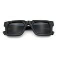 thumbnail image 1 of Kush Graffiti Logo Hipster Horn Rim Thick Plastic Mens All Black Sunglasses White Logo, 1 of 8