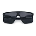 thumbnail image 1 of Kush Manly Futuristic Flat Top Bolt Arm All Black Oversized Racer Sunglasses Matte Black - Gunmetal Logo, 1 of 7