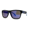 thumbnail image 1 of Kush Mens Color Mirror Iconic Sport Horn Rim Sunglasses Blue, 1 of 4