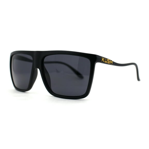 Kush Mens Flat Top High Temple Gangster Shade Yellow Logo
