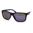 thumbnail image 1 of Kush Mens Luxury Color Mirror Rectangular Sport Sunglasses Matte Black Blue Mirror, 1 of 4