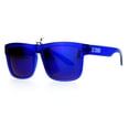 thumbnail image 1 of Kush Mens Neon Pop Horn Rim Sport Horned Sunglasses Blue, 1 of 4