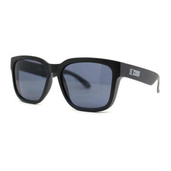 Kush Mens Oversize Thick Horn Rim Hipster Sport Plastic Sunglasses Matte Black - Black