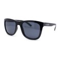 thumbnail image 1 of Kush Mens Rounded Rectangular Horn Rim Matte Sporty Plastic Sunglasses Shiny Black - Black, 1 of 4