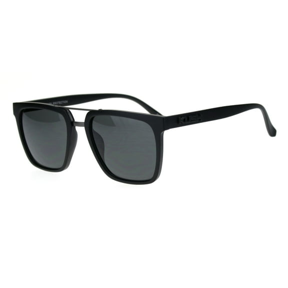 Kush Metal Bridge Thin Plastic Horn Classy OG Sunglasses All Black