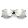 thumbnail image 1 of Kush Premium Mens Shield Horn Rim Mirror Lens Sunglasses Black Grey Silver Mirror, 1 of 9