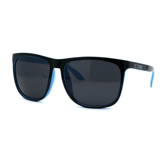 Kush Thin Plastic Horn Rim Luxury Sport Sunglasses Black Blue