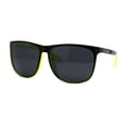 thumbnail image 1 of Kush Thin Plastic Horn Rim Luxury Sport Sunglasses Black Yellow, 1 of 4