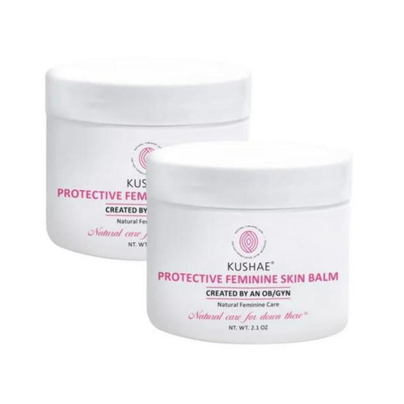 Kushae Protective Feminine Skin Balm, All Natural, Moisturizing, 2.1 oz, 2 Pack