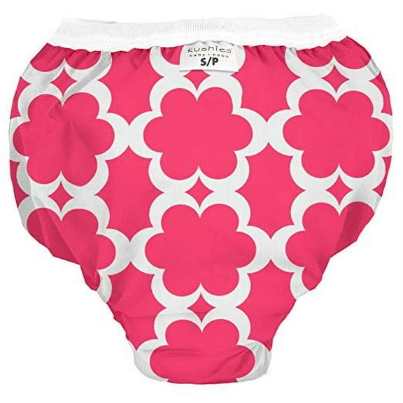Kushies Baby Waterproof Training Pant (29-33 Pounds), Fuchsia Modern Flowers, Medium