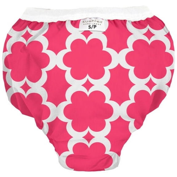 Kushies Baby Waterproof Training Pant, 38-44 Pounds,Fuchsia Modern Flowers, X-Large