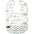 thumbnail image 1 of Kushies Cleanbib Infant or Toddler Waterproof Bib with Pocket (12 Months+, White Elephants), 1 of 1