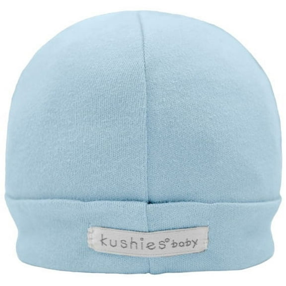 Kushies Cotton Jersey Baby Cap Hat for Boys and Girls (Medium, Blue)