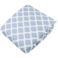 Kushies Fitted Crib Flannel Sheet, Lattice Blue